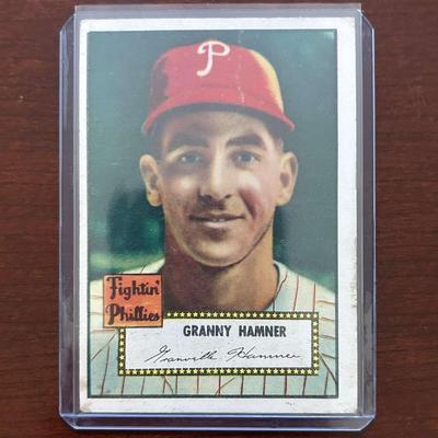 1952 Topps Baseball Card.  Granny Hammer - Philadelphia Phillies. #221 Red Back