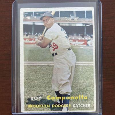 1957 Topps Baseball Card.  Roy Campanella #210