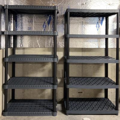 Two Plastic Utility Shelves 