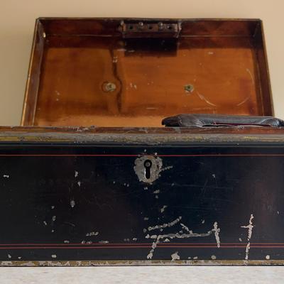 Various Vintage Men’s Jewelry And Accessories Lot With Victorian Lock Box And More
