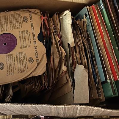 Large Group of Vintage 78s with Jazz and Blues Compendiums by Capitol