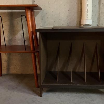 Two Vintage Record Tables 