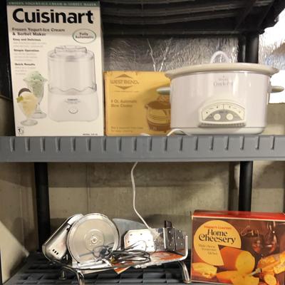 Kitchen Gadgets With A Cuisinart Ice Cream Maker, Rival Crock Pot, Vintage Rival Deli Slicer & More
