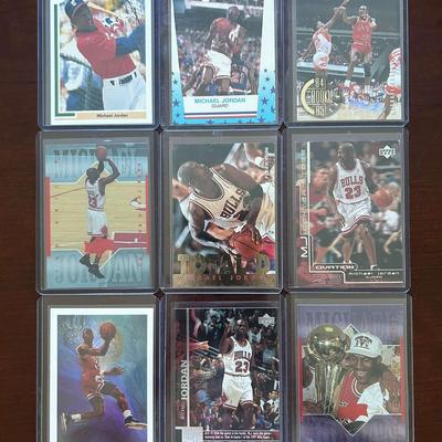 Vintage Michael Jordan Cards. 1989 Fleer All Star, 1990 Upper Deck Baseball, Total D and More