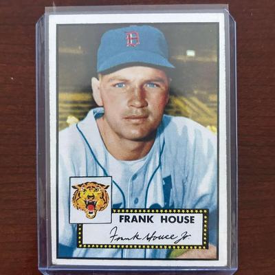 1952 Topps Baseball Card.  Frank House - Detroit Tigers. #146 Red Back