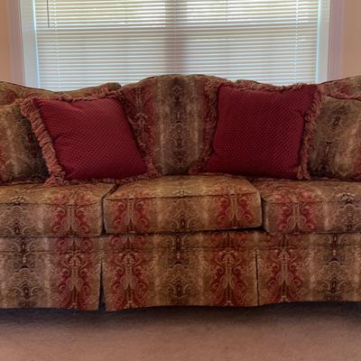 Broyhill Upholstered Roll Arm Sofa 