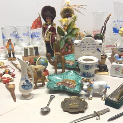 Vintage Travel Mementoes With Glassware, Ashtrays And Much More