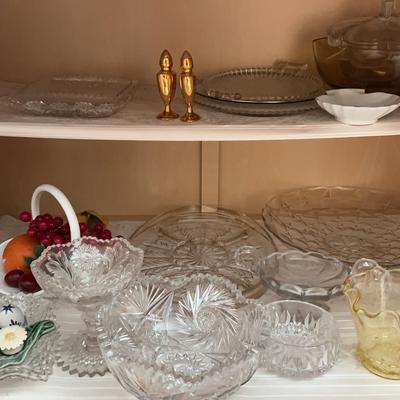 American Brilliant Cut Glass Bowl, Silver Plate Trays And Much More