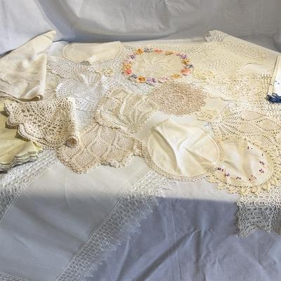 Hand made crochet Doilies And runners