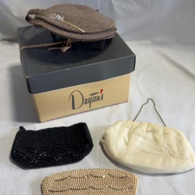 Women’s Hat from Dayton’s & Beaded Evening Clutches