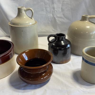 Stoneware Crocks And Jugs