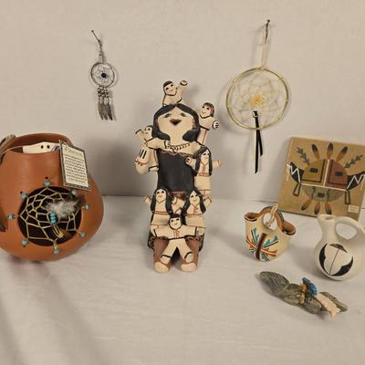 Collection of Native American-inspired decor items