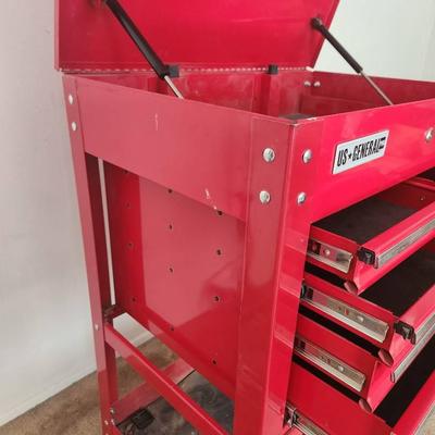 Red U.S. General 30-inch 5-Drawer Mechanics Cart