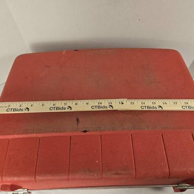 Vintage Sears Forecast Red Hard Case Suitcase
