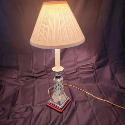 Chinese Porcelain Trumpet Vase Lamp