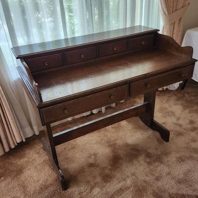 Antiqued Pine Old Tavern Trestle Desk