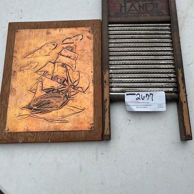 Sale Photo Thumbnail #17: Wash board and ship wooden picture 