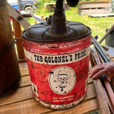 Sale Photo Thumbnail #13: Antique gas can 