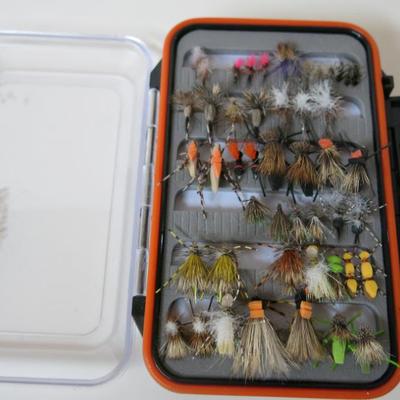 Clear Box of Caddis and Terrestrial Fly Fishing Flys - New