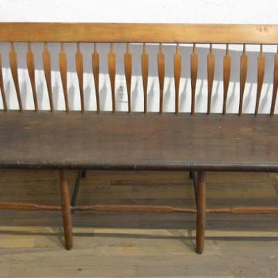 Arrow Back Scroll Arm Windsor Deacon's Bench