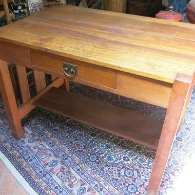 Mission Style Oak Writing/Library Desk