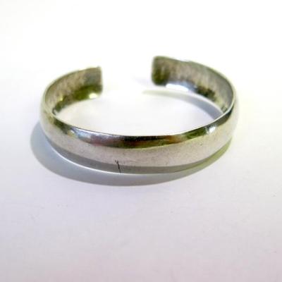 Sterling Silver Hand Hammered Bracelet Cuff made in Denmark 