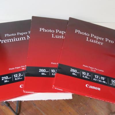 Canon Photo Paper Premium Matte and Pro Luster 