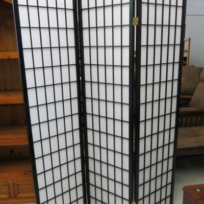 Shoji Tri-Fold Screen Pair