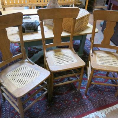 Rattan Chair Set of 3