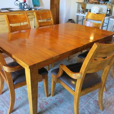 Klaussner Series 340 Cherry Finish Dining Table and Six Chairs