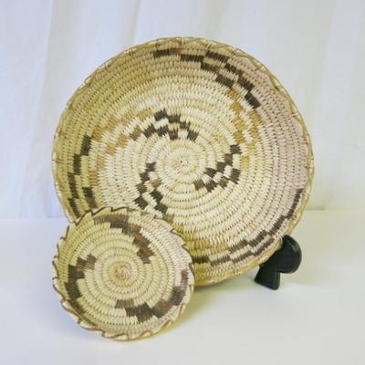 Papago 12" Flat Woven Basket and Mini Basket