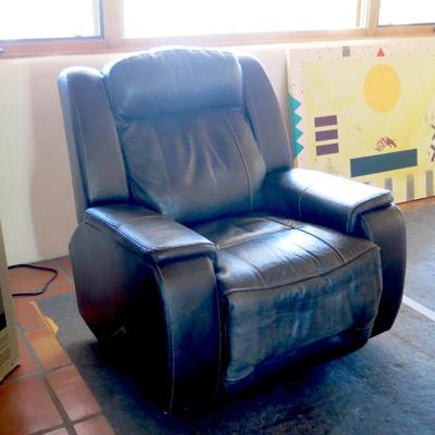 Brown Manual Leather Recliner
