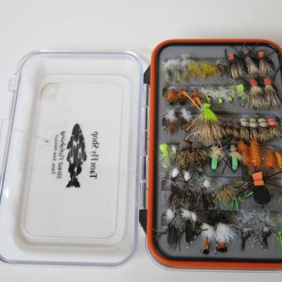 Clear Box of Caddis and Terrestrial Fly Fishing Flys - New
