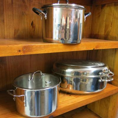 Chef's Stainless Steel Pan Lot of 3