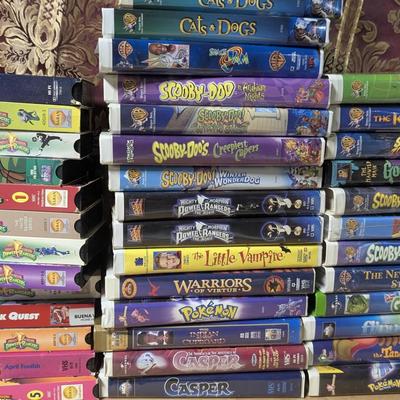 Huge Lot Of Nostalgia VHS Power Rangers, Scooby, Casper ET, Never Ending Story Etc
