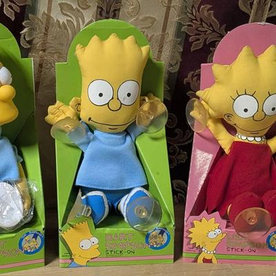 Bart And Lisa Simpson Plushes Stuffed Rag Doll Vintage 1990 Dan Dee NEW ON CARD