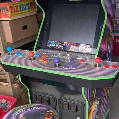 Arcade1UPTeenage Mutant Ninja Turtles "Turtles in Time" 2 Games in 1 Arcade With Exclusive Stool