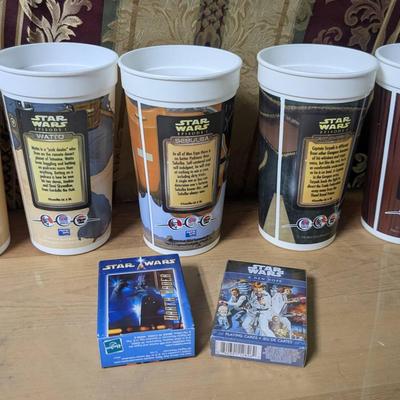 Star Wars Collectable Cups, A Deck Of Cards And A Mini Puzzle 