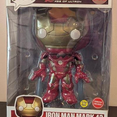 Funko POP! Iron Man Mark 43 GITD Gamestop Exclusive Marvel Avengers 10"  #962