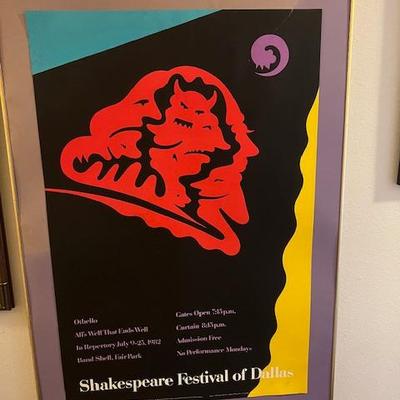 Sale Photo Thumbnail #30: 19802 Dallas Shakespeare Poster