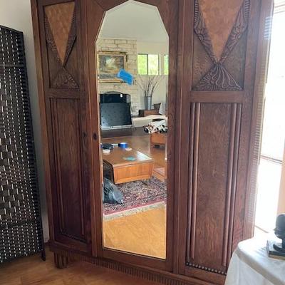 Sale Photo Thumbnail #76: 1920's hand-carved armoire/Moraccan