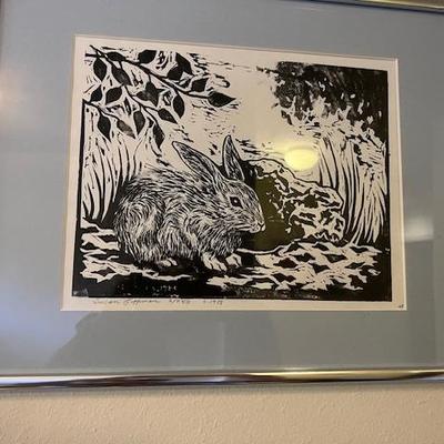 Sale Photo Thumbnail #77: Bunny Woodcut