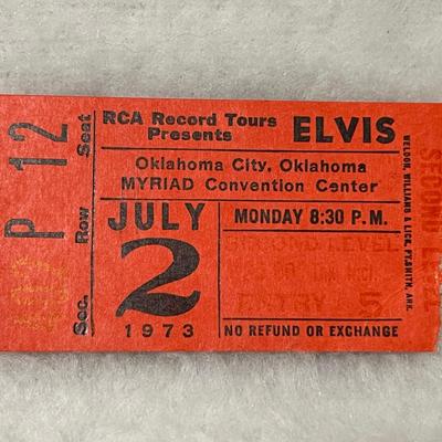 Elvis Concert Ticket Stub from OKC Myriad 1973 #1