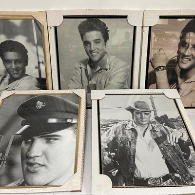Framed Black & White "Elvis" Posters