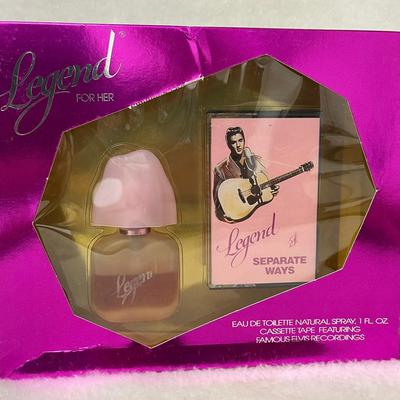 Vintage “Legend for Her” Perfume and "Elvis" Cassette Tape NIB