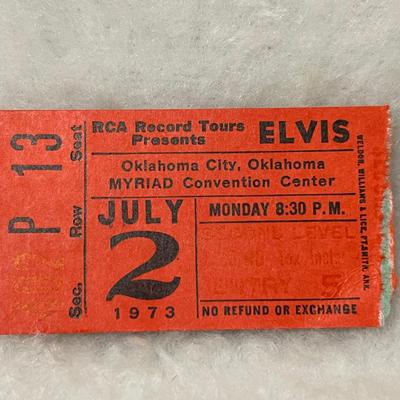 Elvis Concert Ticket Stub from OKC Myriad 1973 #2