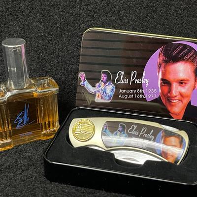 Commemorative Elvis Pocket Knife and Cologne