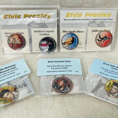 Elvis Colorized Kennedy Half Dollar Coins