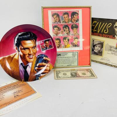 Elvis Collectors Stamps, Plate and More