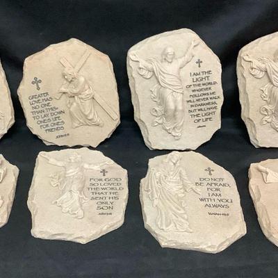 "Cornerstones Of Faith" Inspirational Plaque Collection by The Bradford Exchange. 
